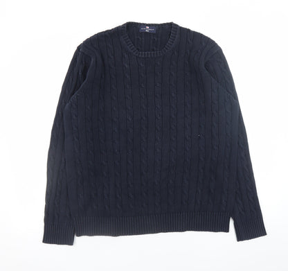Mens UK Size XL Marks and Spencer Blue Pullover Jumper