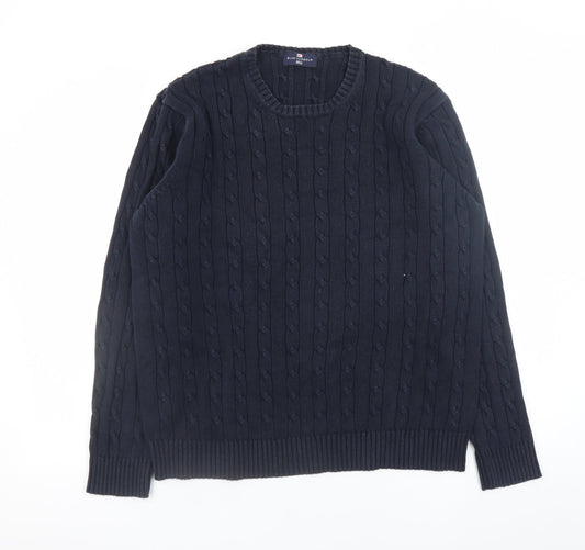 Mens UK Size XL Marks and Spencer Blue Pullover Jumper