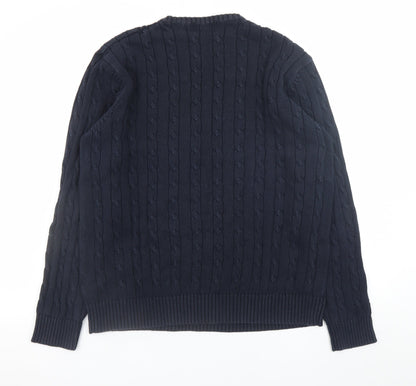 Mens UK Size XL Marks and Spencer Blue Pullover Jumper
