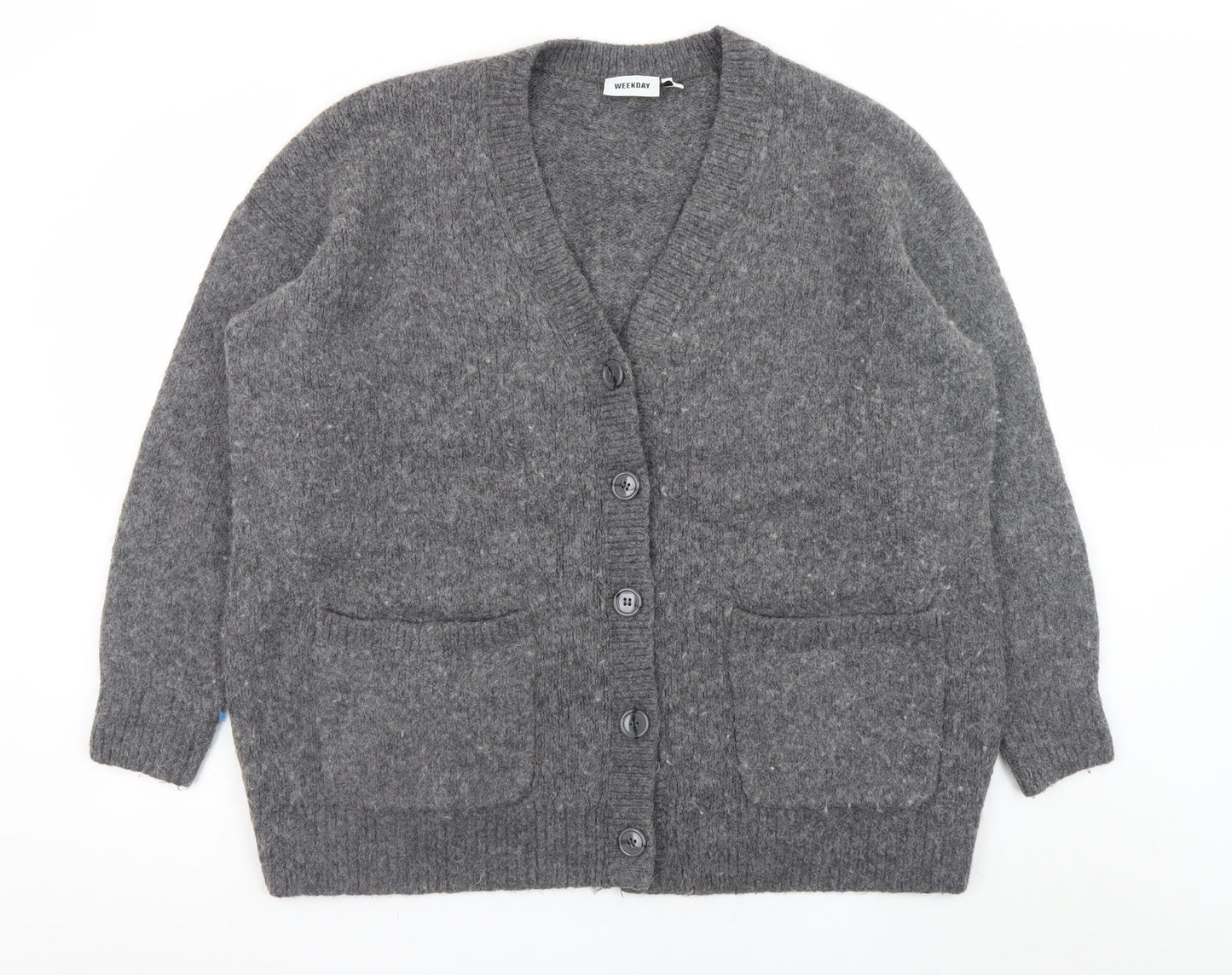 Womens UK Size S Weekday Grey Cardigan Jumper