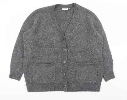Womens UK Size S Weekday Grey Cardigan Jumper