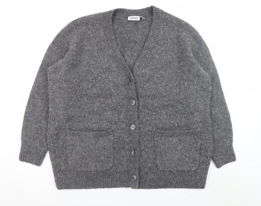 Womens UK Size S Weekday Grey Cardigan Jumper