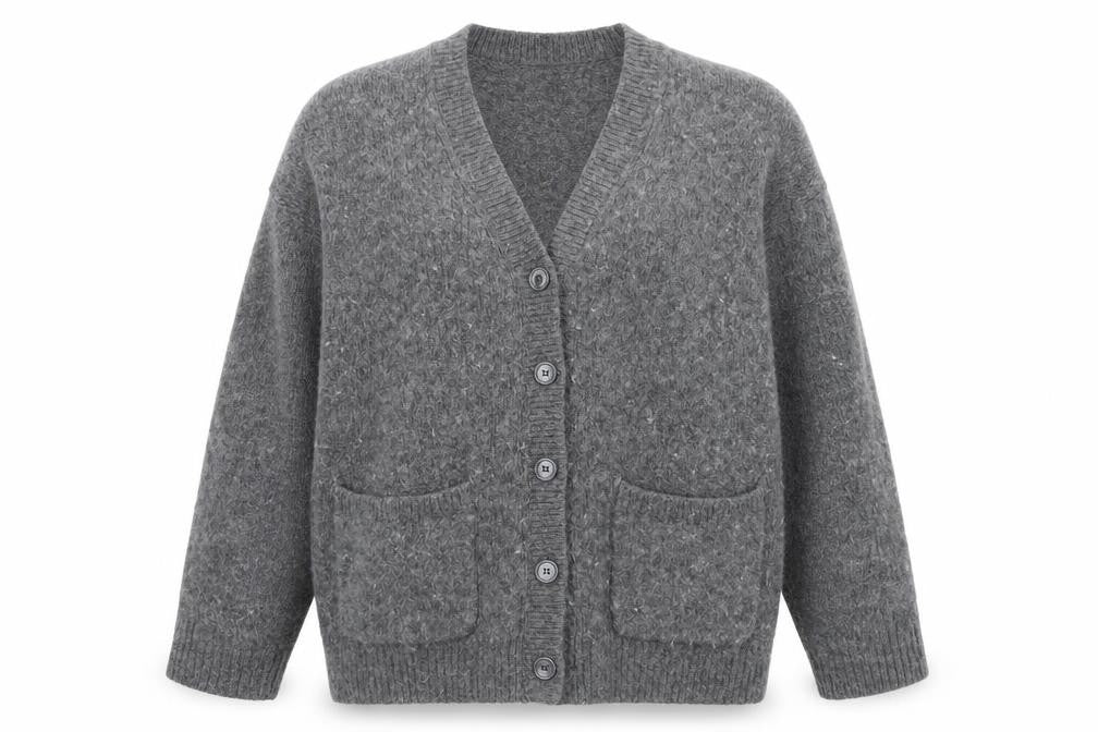 Womens UK Size S Weekday Grey Cardigan Jumper