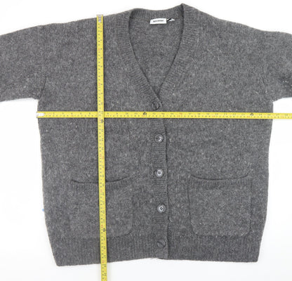 Womens UK Size S Weekday Grey Cardigan Jumper