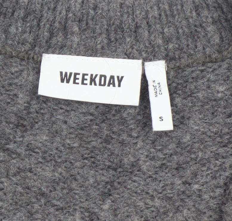 Womens UK Size S Weekday Grey Cardigan Jumper