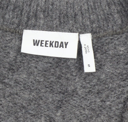 Womens UK Size S Weekday Grey Cardigan Jumper