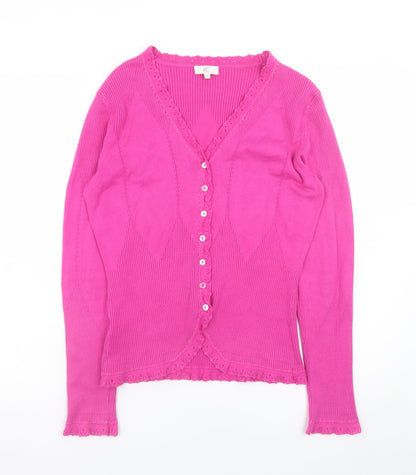 Womens UK Size M CC Pink Cardigan Jumper