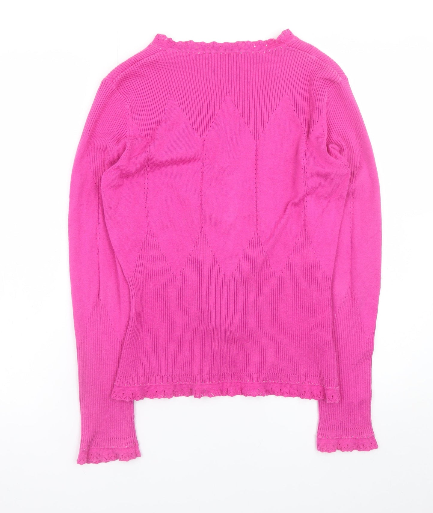 Womens UK Size M CC Pink Cardigan Jumper