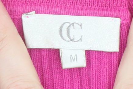 Womens UK Size M CC Pink Cardigan Jumper
