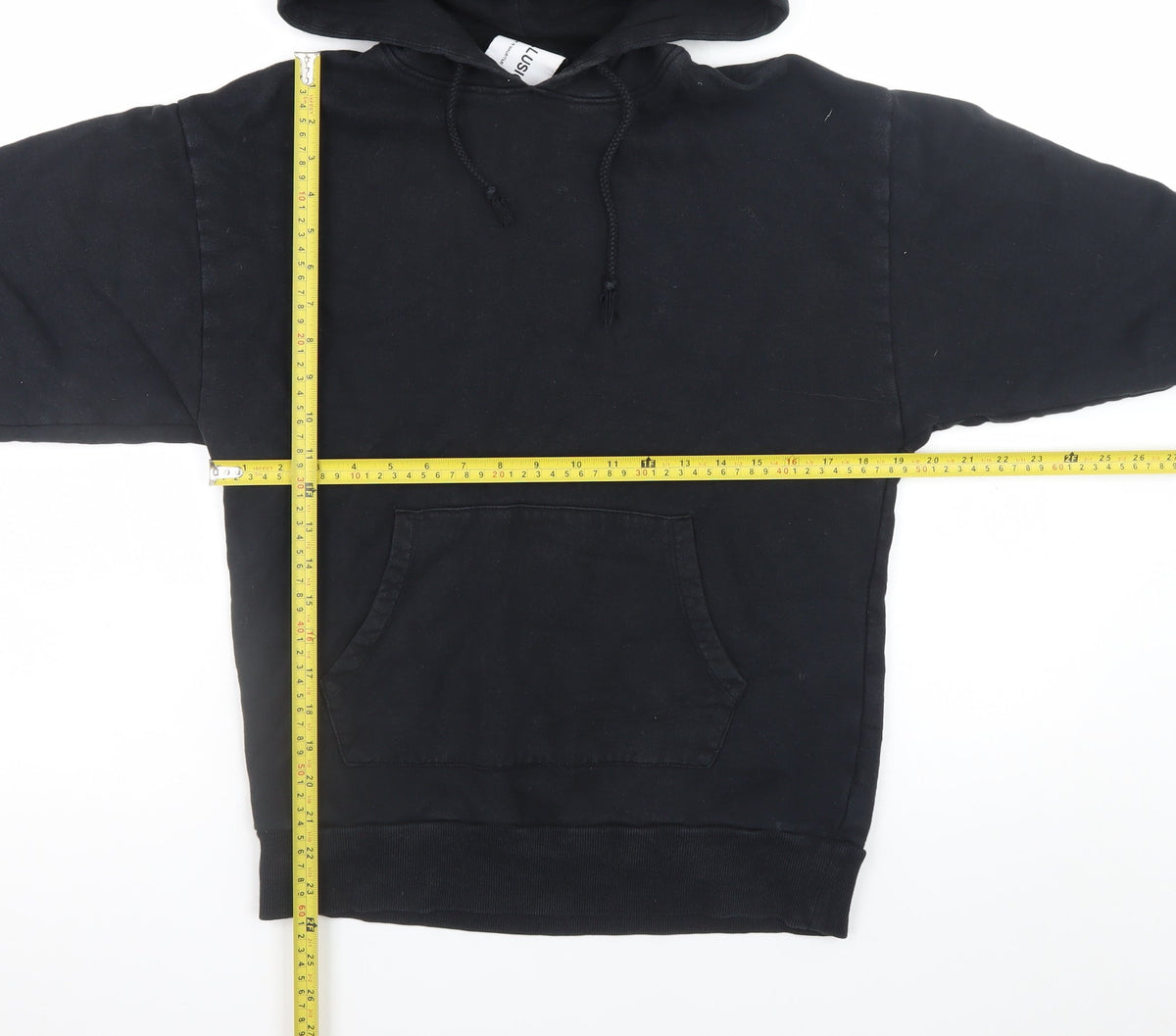 Mens UK Size S COLLUSION Black Pullover Hoodie