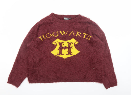 Womens UK Size L Harry Potter Red Pullover Jumper