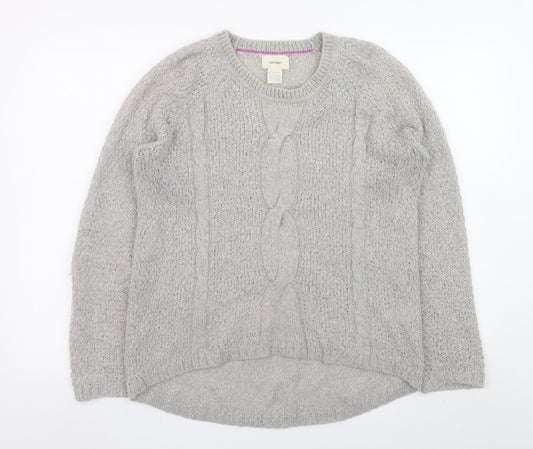 Softgrey Women’s Grey Cable-Knit Wool Blend Jumper UK 10/12