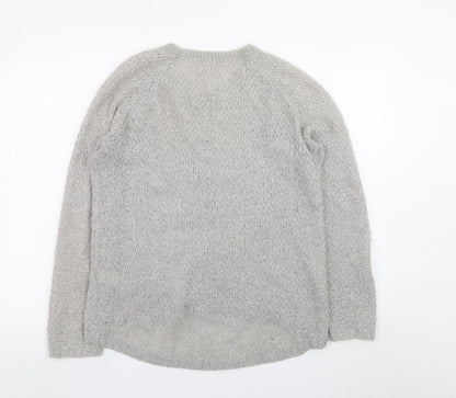 Softgrey Women’s Grey Cable-Knit Wool Blend Jumper UK 10/12