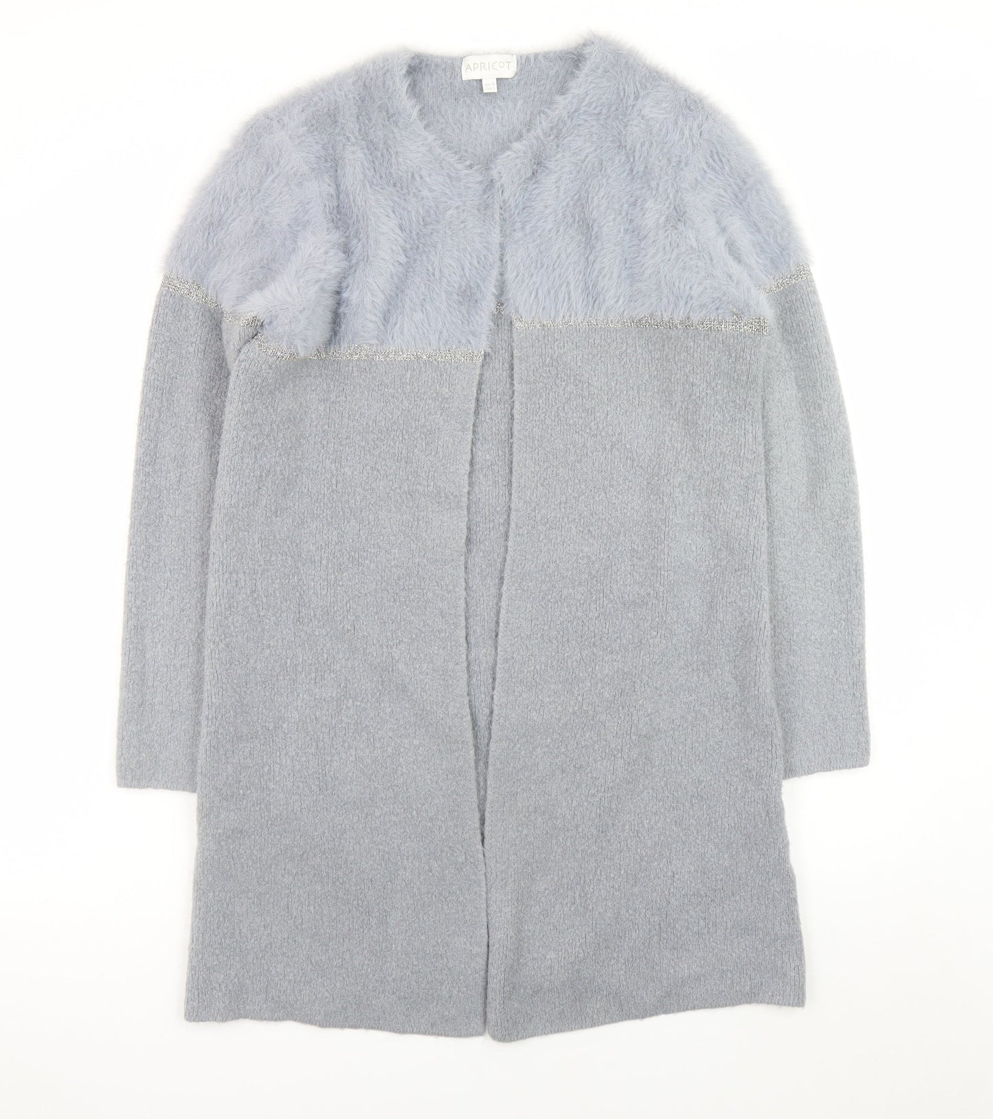 Womens UK Size 10 Apricot Grey Cardigan Jumper