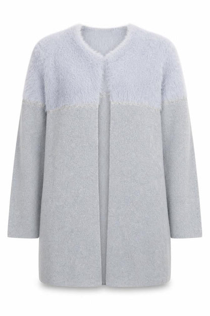 Womens UK Size 10 Apricot Grey Cardigan Jumper