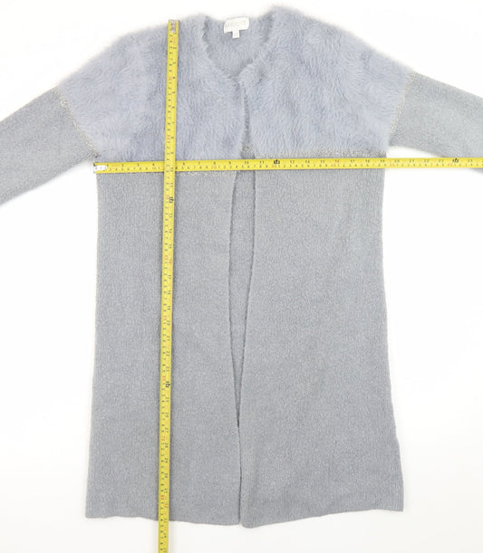 Womens UK Size 10 Apricot Grey Cardigan Jumper