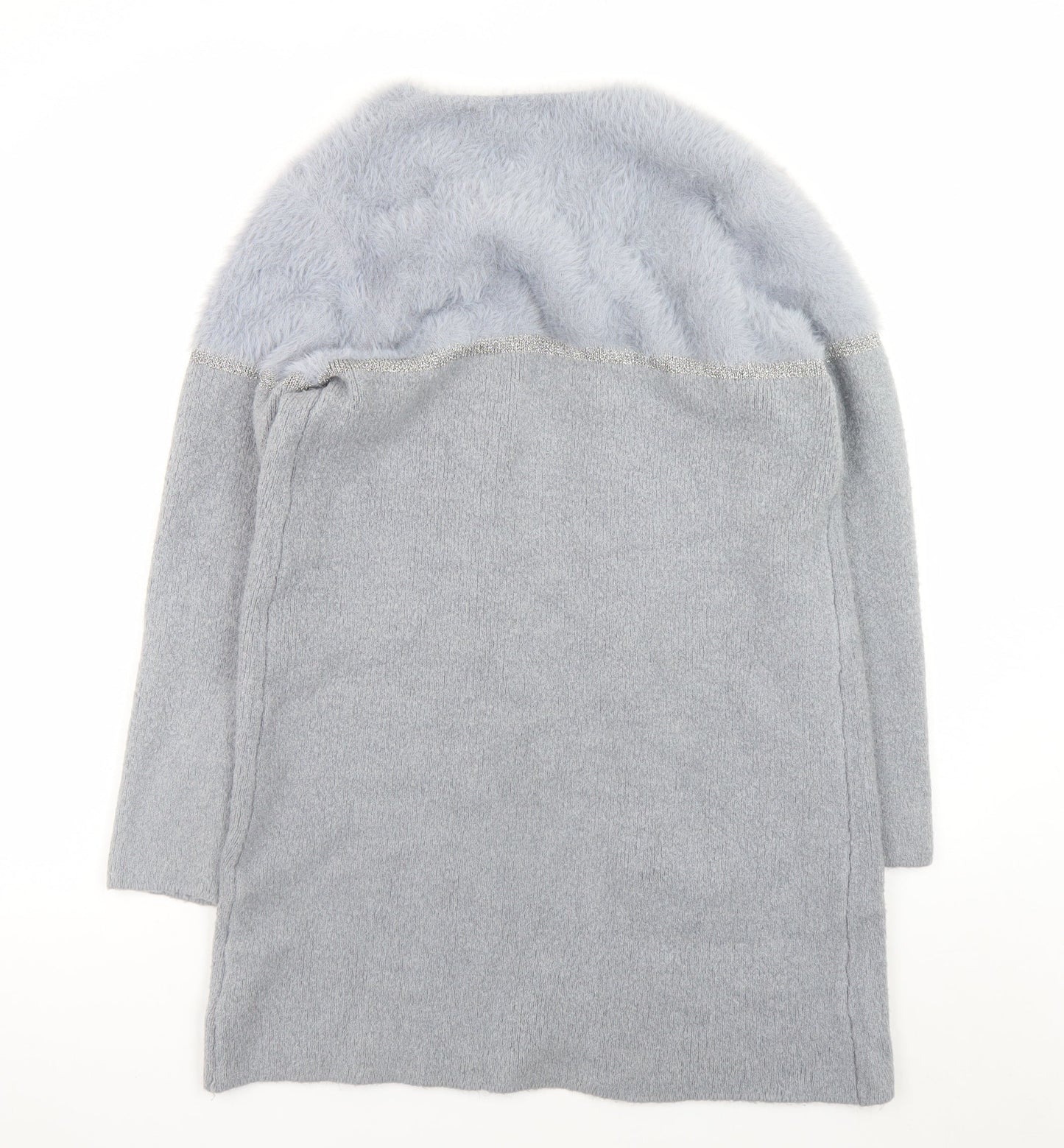 Womens UK Size 10 Apricot Grey Cardigan Jumper