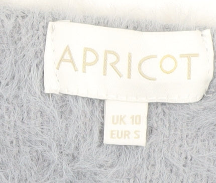 Womens UK Size 10 Apricot Grey Cardigan Jumper