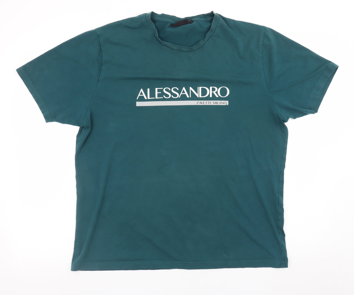 Mens UK Size XL Alessandro Zavetti Milano Green  T-Shirt