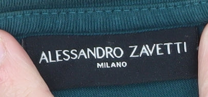 Mens UK Size XL Alessandro Zavetti Milano Green  T-Shirt