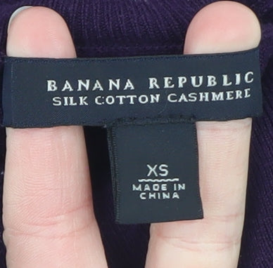 Womens UK Size XS Banana Republic Purple Pullover Jumper