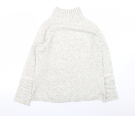 Mint Velvet Women Grey Wool Blend Roll Neck Jumper Size 12