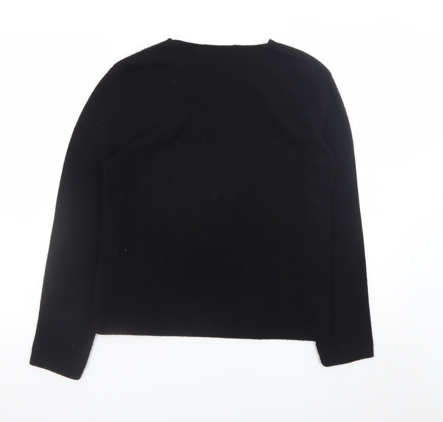 Womens UK Size S Waves Black Pullover Jumper