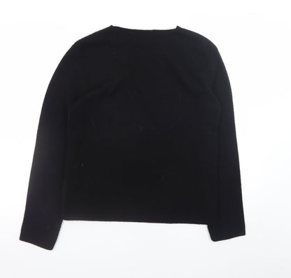 Womens UK Size S Waves Black Pullover Jumper