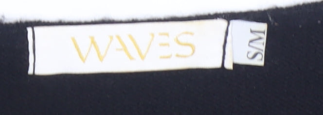 Womens UK Size S Waves Black Pullover Jumper