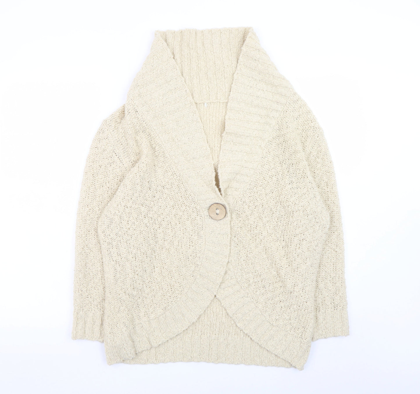 Womens UK Size 22 Marks and Spencer Beige Cardigan Jumper