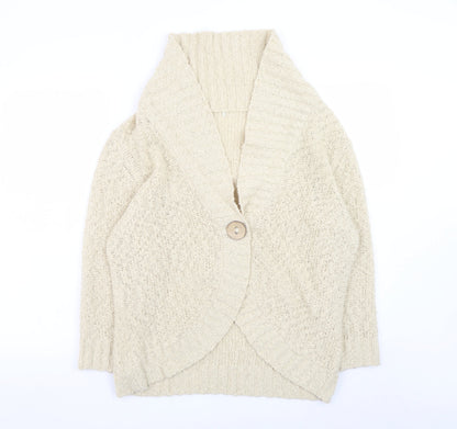 Womens UK Size 22 Marks and Spencer Beige Cardigan Jumper