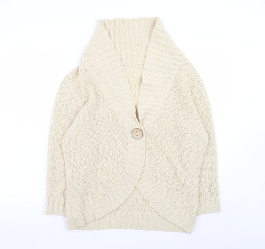 Womens UK Size 22 Marks and Spencer Beige Cardigan Jumper