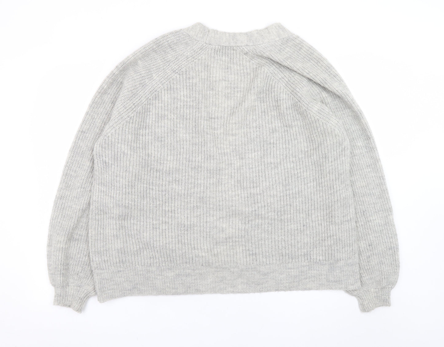 Womens UK Size 10 ASOS Design Grey Cardigan Jumper