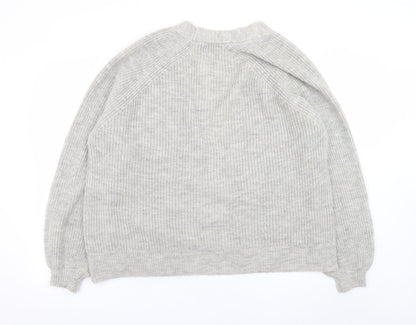 Womens UK Size 10 ASOS Design Grey Cardigan Jumper