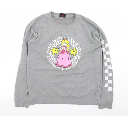 Womens UK Size S VANS Grey Pullover Sweatshirt