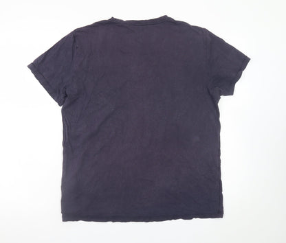 GAP Men's Black Logo Cotton Crew Neck Short Sleeve T-Shirt Size M