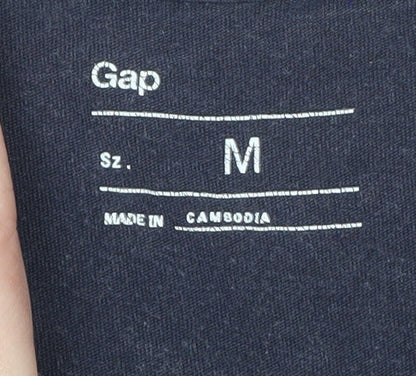 GAP Men's Black Logo Cotton Crew Neck Short Sleeve T-Shirt Size M