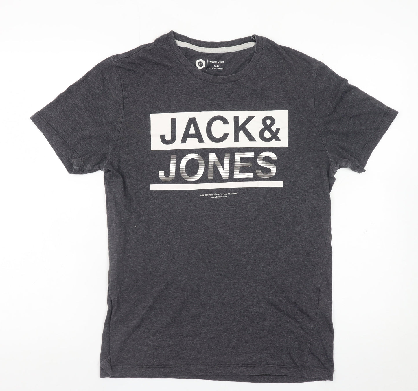 Mens UK Size S JACK & JONES Grey  T-Shirt