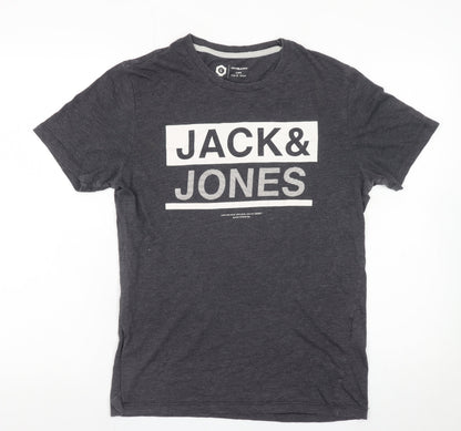 Mens UK Size S JACK & JONES Grey  T-Shirt