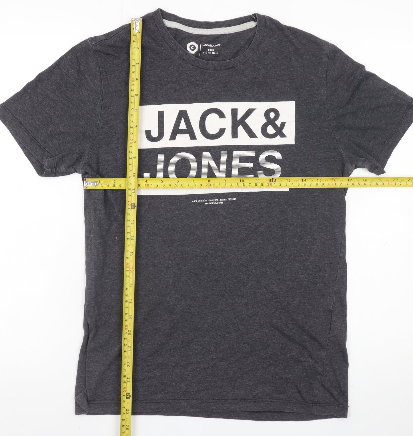 Mens UK Size S JACK & JONES Grey  T-Shirt