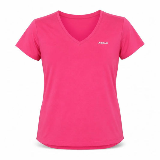 LA Gear Women’s Pink V-Neck Short Sleeve T-Shirt Size 18