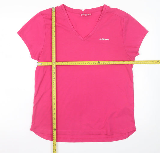 LA Gear Women’s Pink V-Neck Short Sleeve T-Shirt Size 18