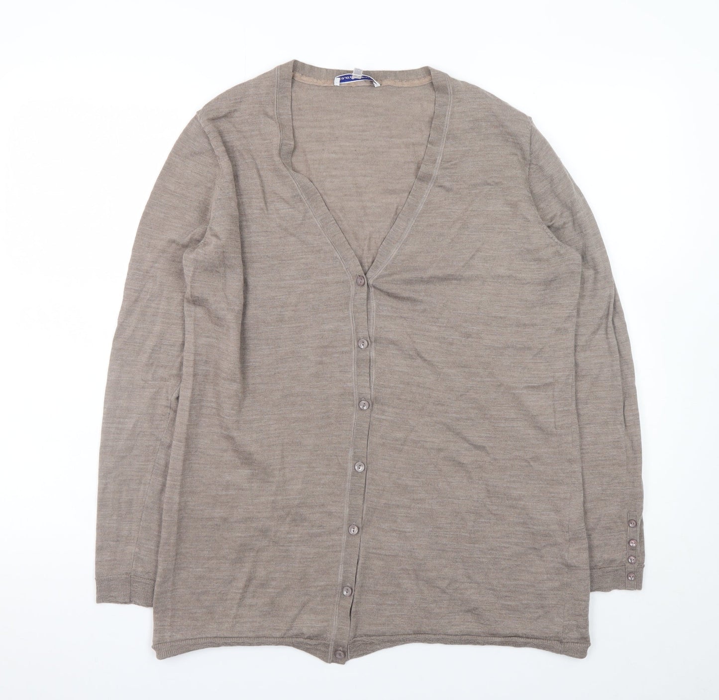 Womens UK Size 20 Gray & Osbourn Beige Cardigan Jumper