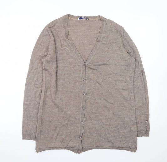 Womens UK Size 20 Gray & Osbourn Beige Cardigan Jumper