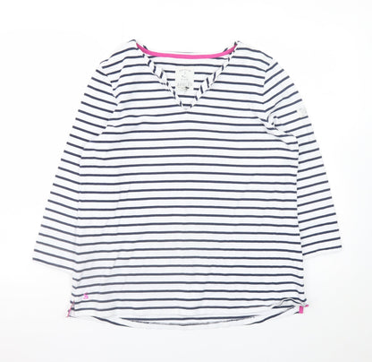Womens UK Size 16 Joules White Pullover Sweatshirt