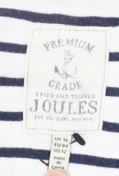 Womens UK Size 16 Joules White Pullover Sweatshirt