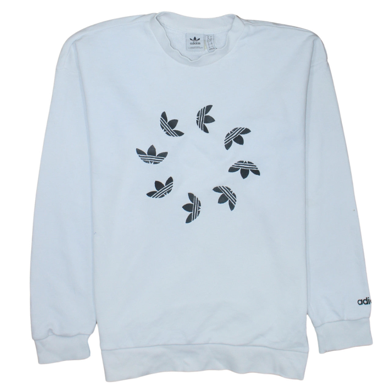 Womens UK Size 10 adidas White Pullover Sweatshirt