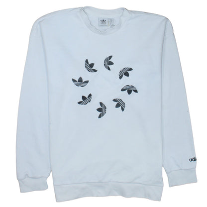 Womens UK Size 10 adidas White Pullover Sweatshirt