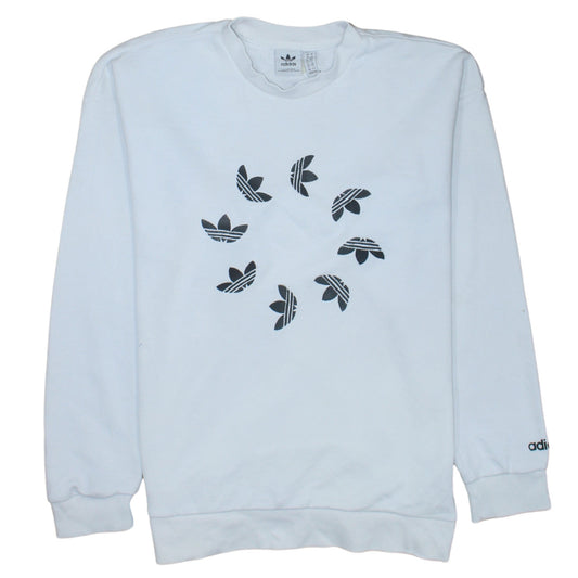 Womens UK Size 10 adidas White Pullover Sweatshirt