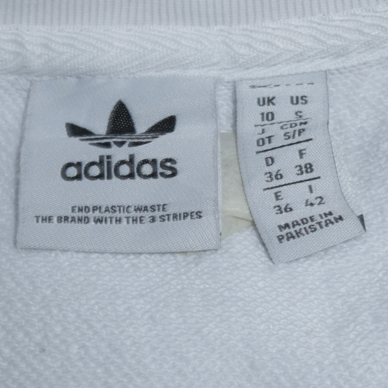 Womens UK Size 10 adidas White Pullover Sweatshirt